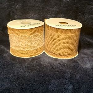 Set of Burlap Ribbon